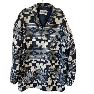 Vintage Aztec Patterned Wool Blazer